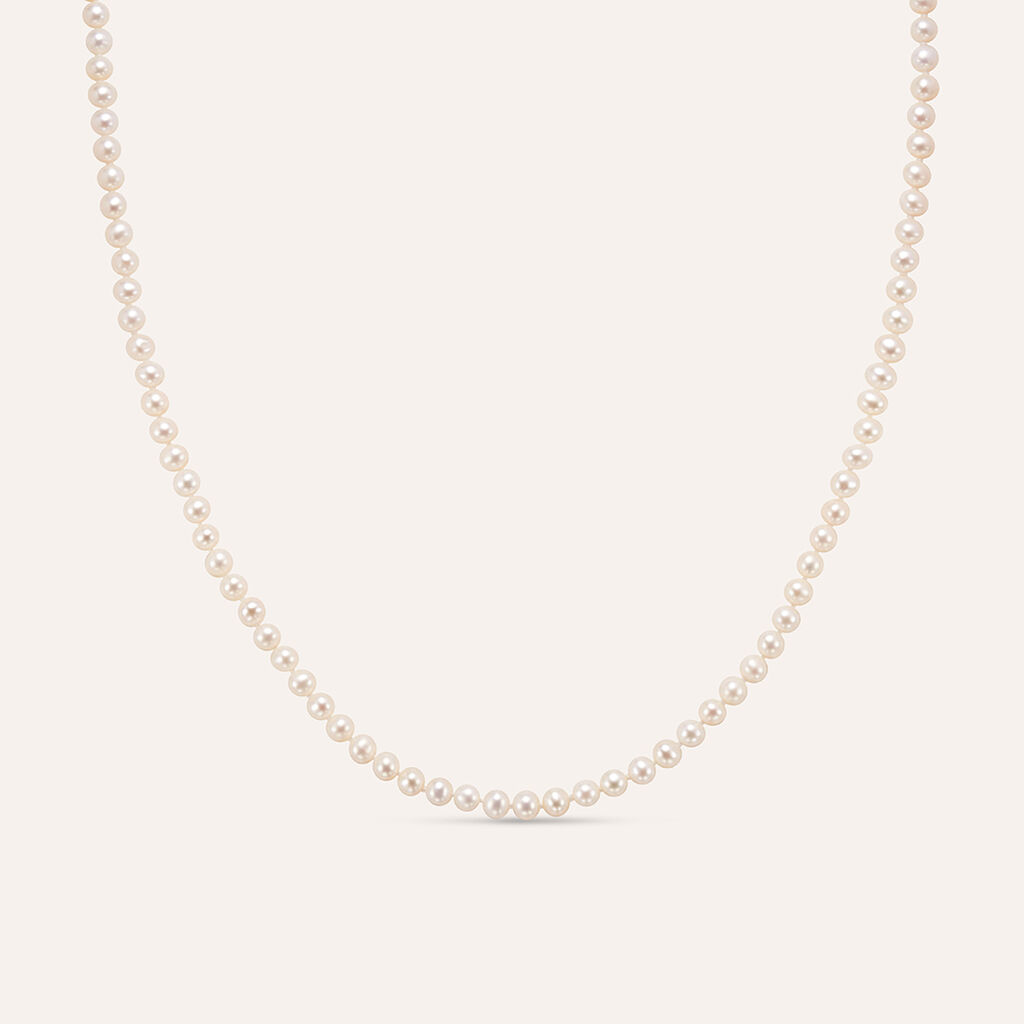 Collana Gabrielle Oro Bianco Perla D'Acqua Dolce