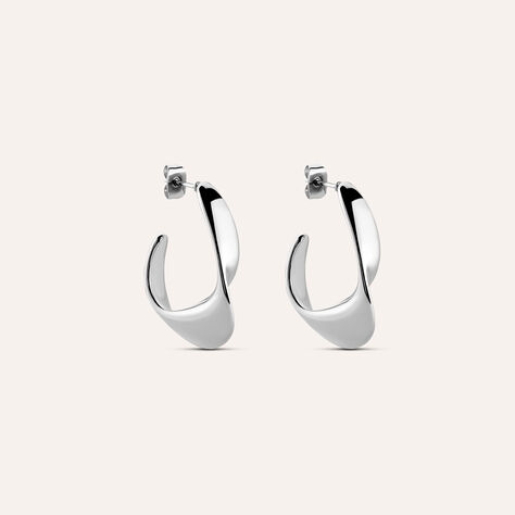 Orecchini A Cerchio Moonlight Acciaio - Orecchini a Cerchio Donna | Stroili