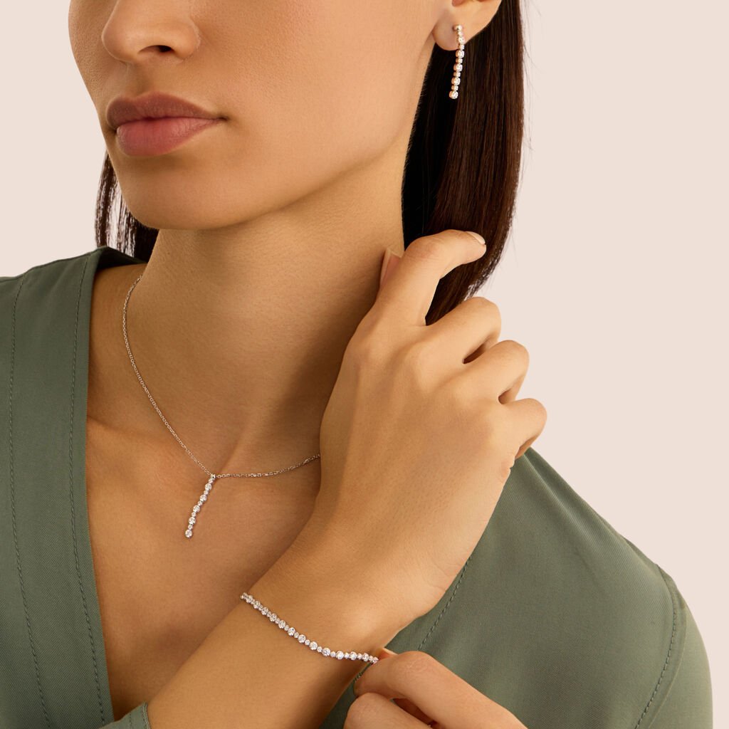 Bracciale Tennis Silver Elegance Argento Rodiato Cubic Zirconia