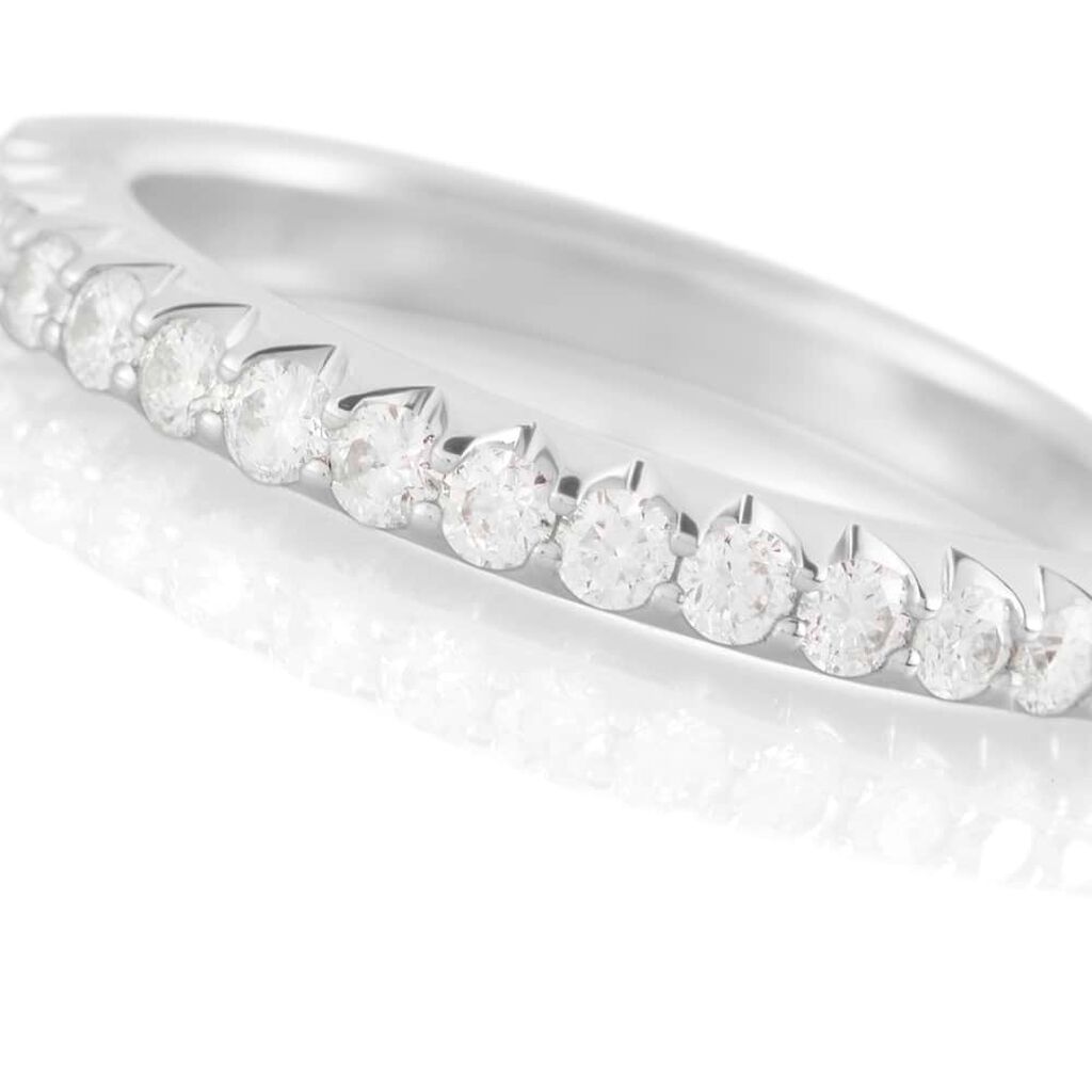 Fede Classica Eternity 2.5 mm Oro Bianco Diamante - Anelli con Incisione Donna | Stroili