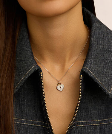 Pendente Love Beats Argento Rodiato Cubic Zirconia