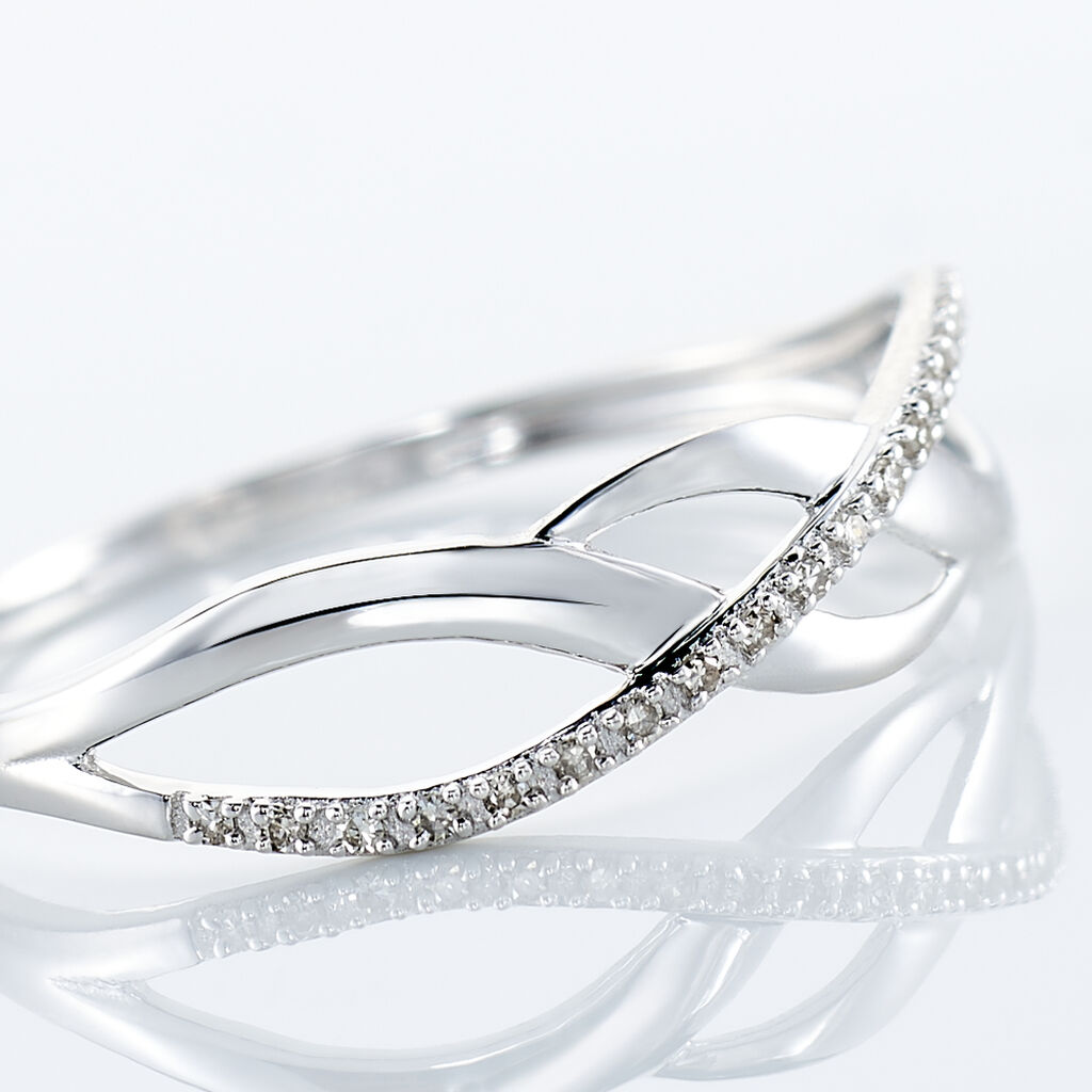 Anello Fascia Sophia Oro Bianco Diamante - Anelli con Pietre Donna | Stroili