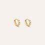 Orecchini A Cerchio Toujours Oro Giallo Cubic Zirconia
