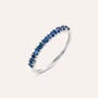 Anello Riviere Charlotte Oro Bianco Zaffiro