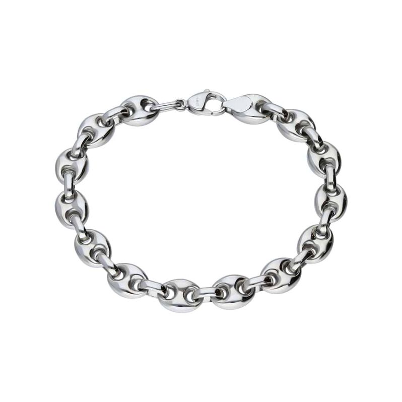 Bracciale in acciaio a maglie grosse - Bracciali Uomo | Stroili