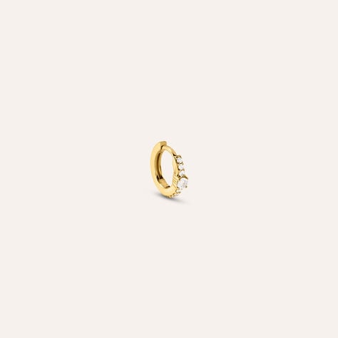 Mono Orecchino A Cerchio Punto Luce Silver Glow Argento Dorato Cubic Zirconia - Mono Orecchino Donna | Stroili