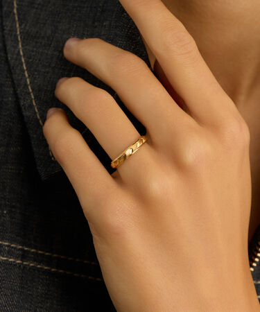 Fede Classica Diamantata 3 mm Oro Giallo