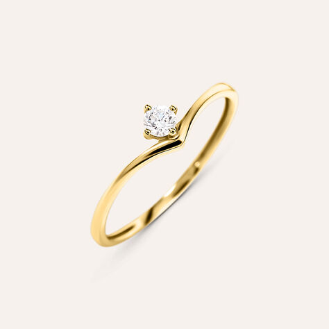 Anello Solitario Diamade Glam Oro Giallo Diamante Lab-Grown - Anelli con Pietre Donna | Stroili