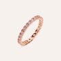 Anello Eternity Silver Rainbow Argento Rosa Cubic Zirconia