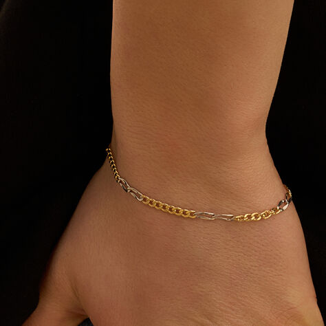 Bracciale Catena L'homme Or Oro Bicolore - Bracciali Uomo | Stroili