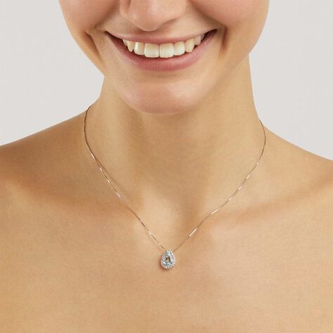 Collana Punto Luce Acquamarina Oro Bianco Acquamarina Diamante - Collane Punto Luce Donna | Stroili