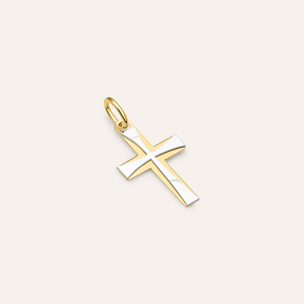 Pendente Holy Oro Bicolore - Ciondoli con Incisione Unisex | Stroili