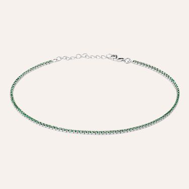 Cavigliera Silver Rainbow Argento Rodiato Cubic Zirconia