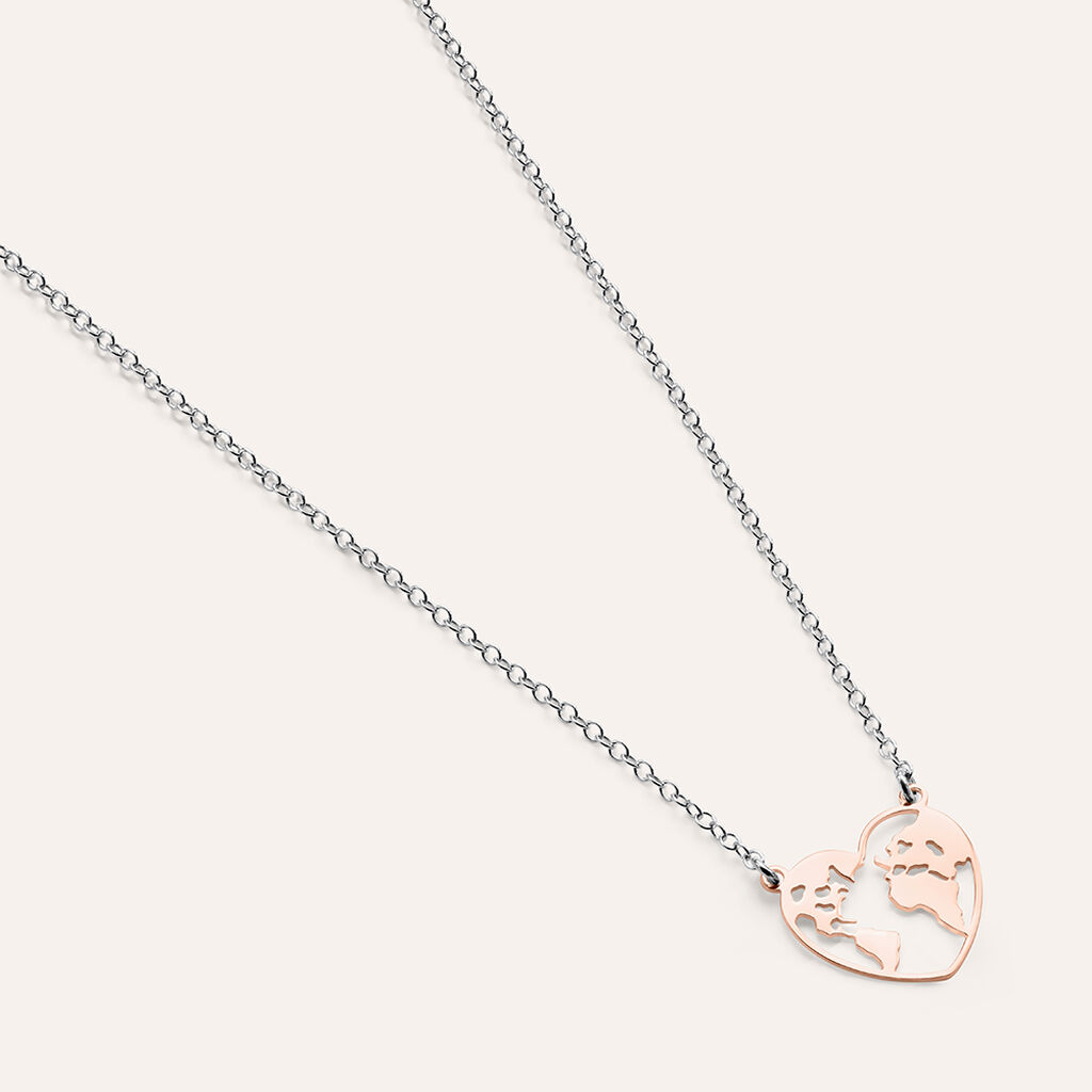 Collana Silver Collection Argento Bicolore Bianco / Rosa - Collane Donna | Stroili