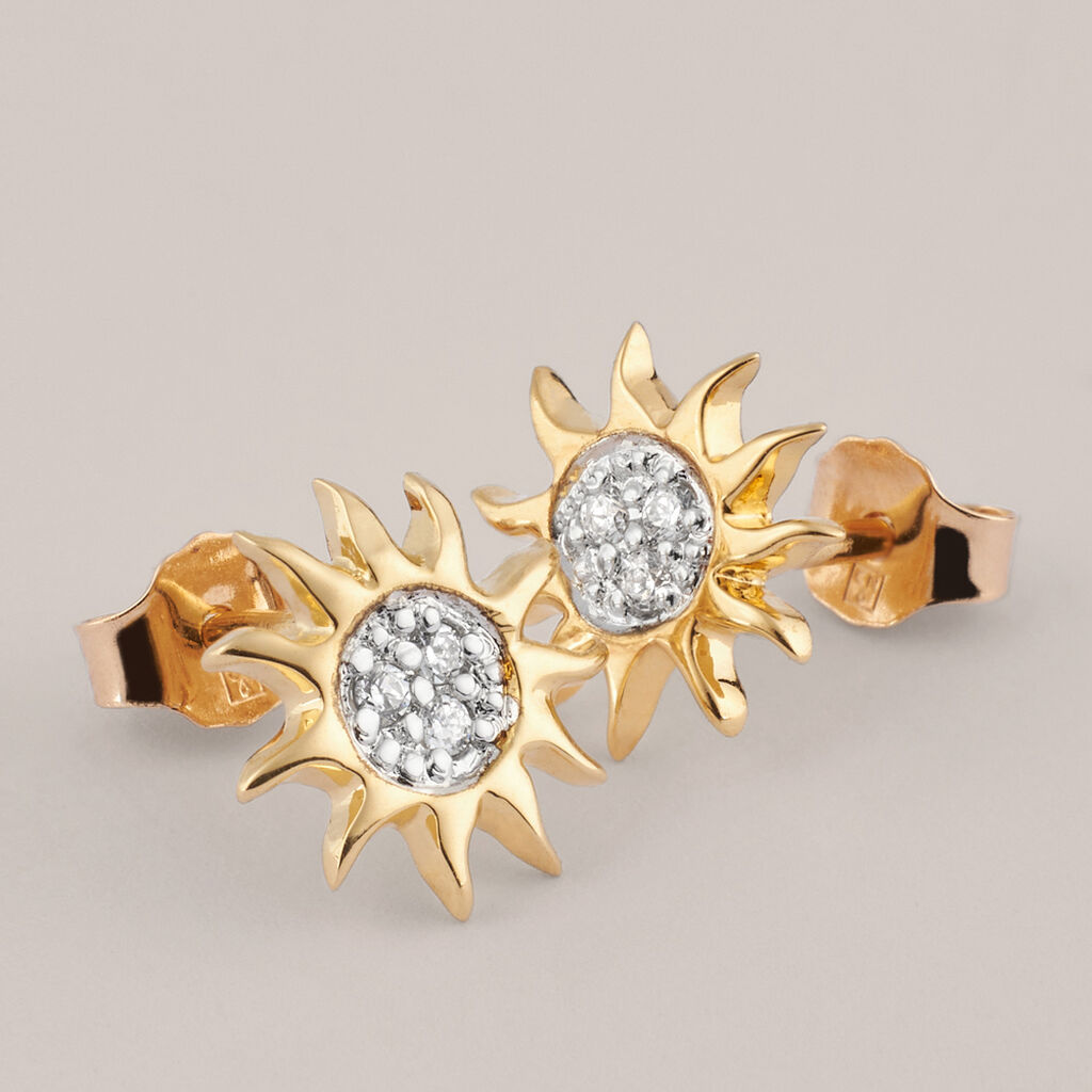 Orecchini Lobo Golden Dream Placcato Oro Giallo Cubic Zirconia - Orecchini a Lobo Donna | Stroili