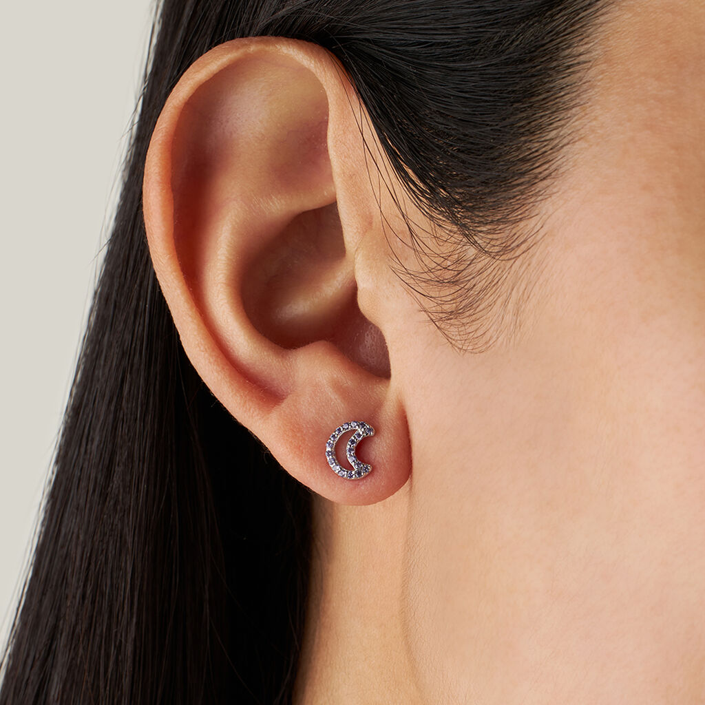 Orecchini Lobo Silver Rainbow Argento Rodiato Cubic Zirconia