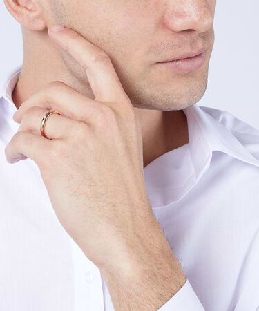 Fede Classica Leggera 4 mm Oro Rosa Diamante