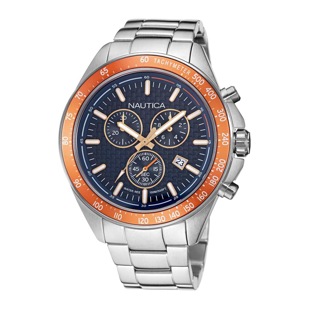 Orologio Cronografo Uomo Nautica Ocean Beach quadrante Blu NAPOBF117
