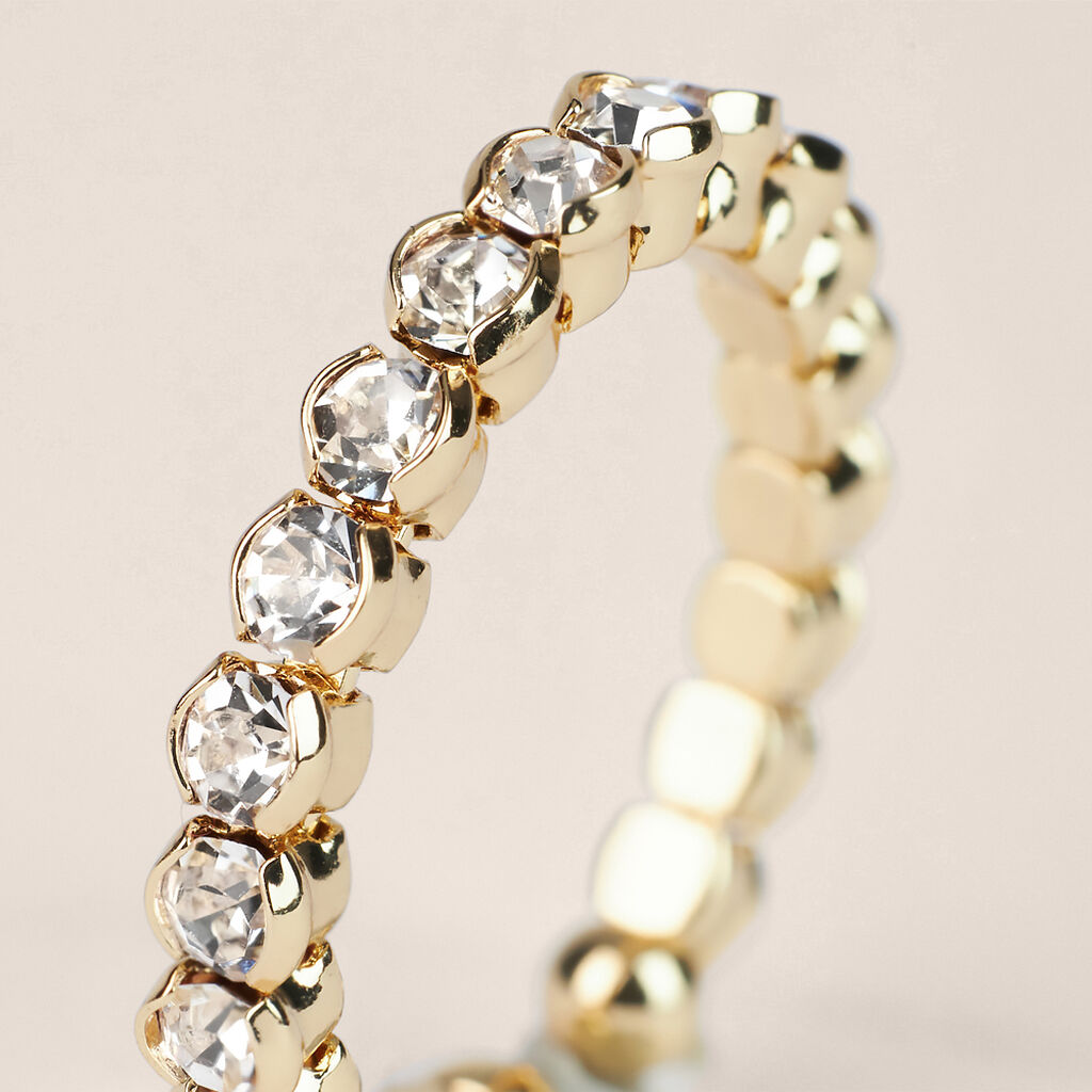 Anello Eternity Romantic Shine Metallo Dorato Cristallo - Anelli Eternity Donna | Stroili