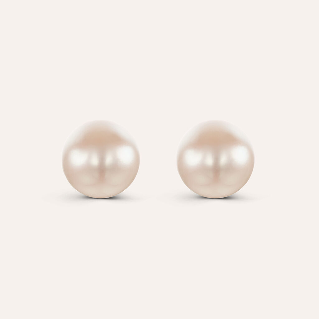 Orecchini Lobo Gabrielle Oro Bianco Perla D'Acqua Dolce - Orecchini a Lobo Donna | Stroili