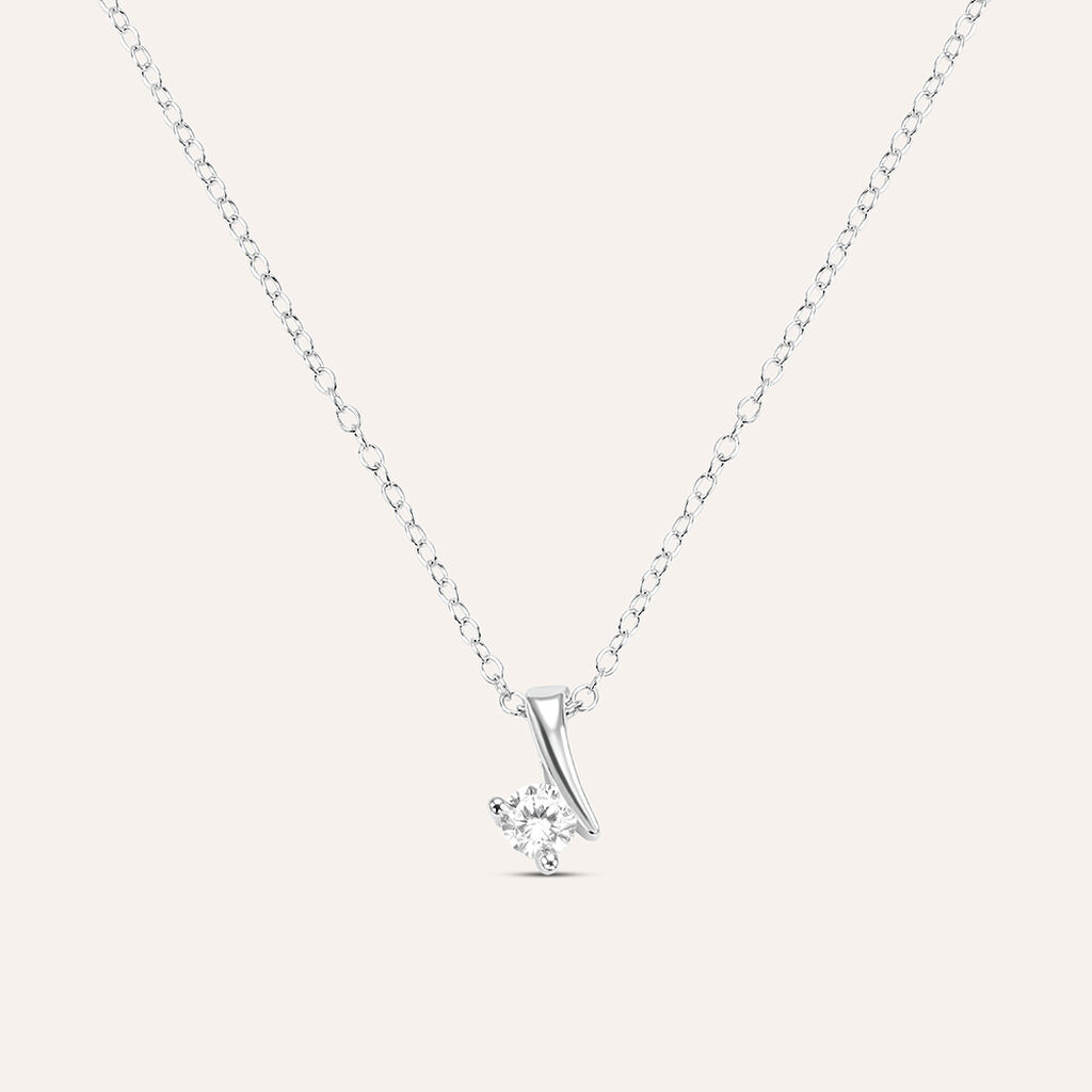 Collana Silver Elegance Argento Rodiato Cubic Zirconia