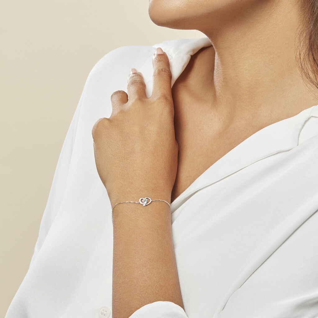 Bracciale Amélie Oro Bianco Topazio Cubic Zirconia