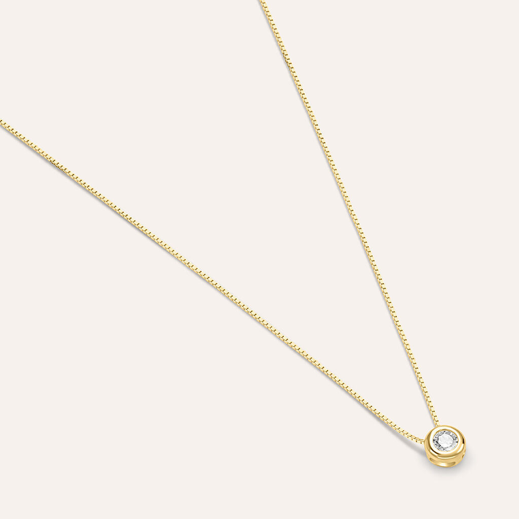 Collana Punto Luce Claire Oro Giallo Cubic Zirconia