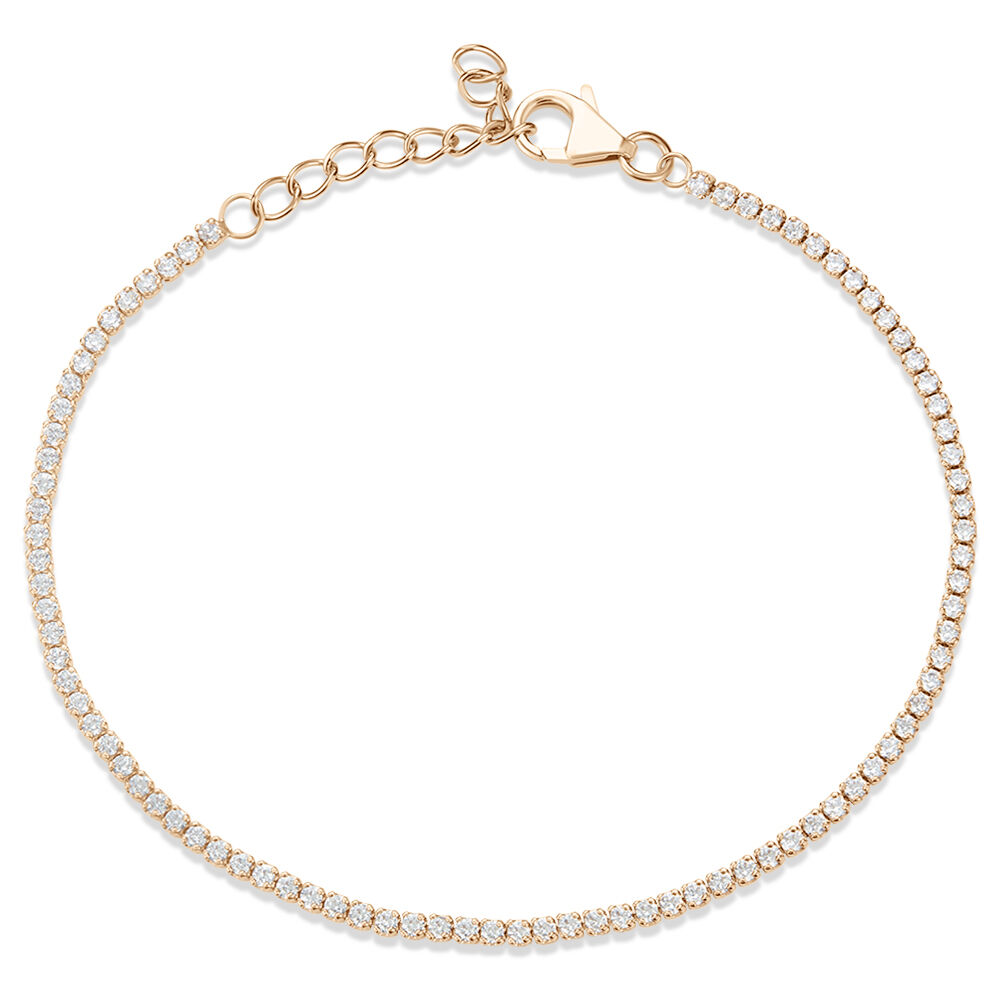 Bracciale Tennis Regolabile In Cristallo E Argento - Bracciale Con Strass Per Donne E Ragazze - Gioiello Elegante Con Sacchetto Regalo - 3