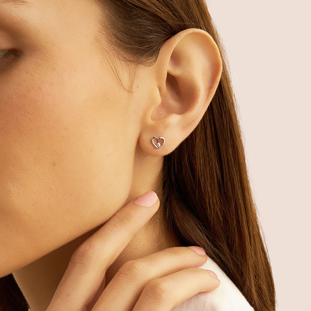 Orecchini Lobo Sophia Oro Bianco Diamante