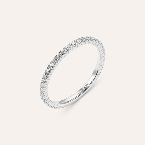 Anello Eternity Claire Oro Bianco Cubic Zirconia - Anelli Eternity Donna | Stroili