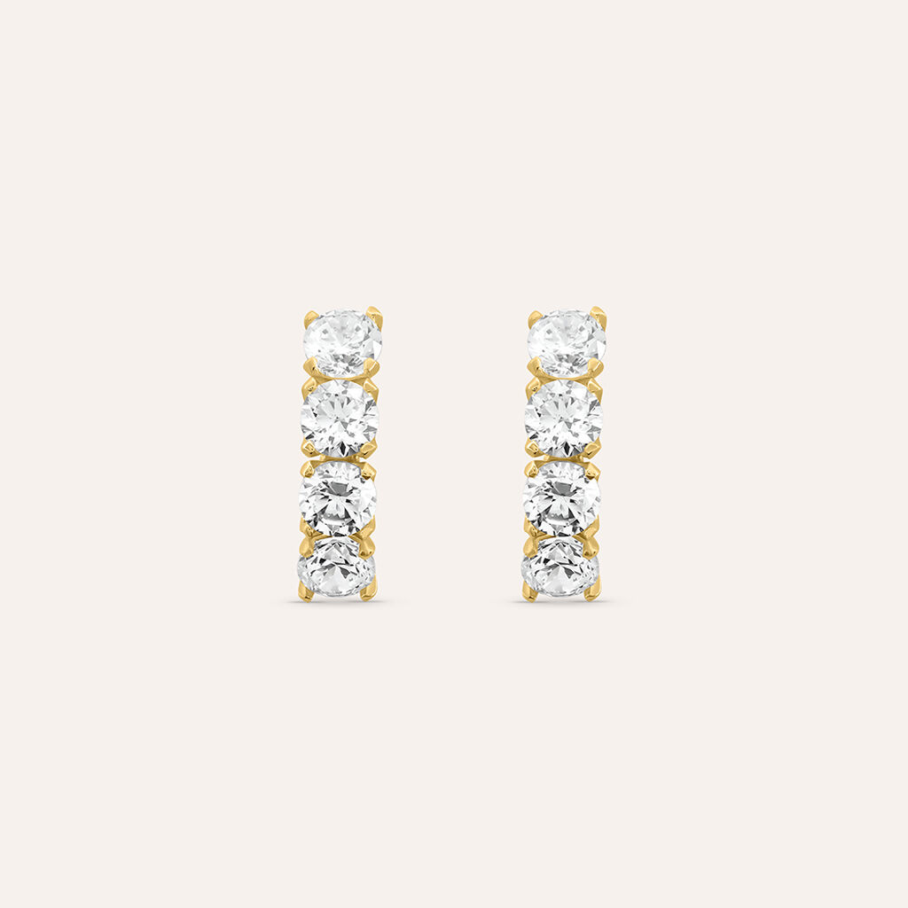 Orecchini Lobo Claire Oro Giallo Cubic Zirconia - Orecchini a Lobo Donna | Stroili