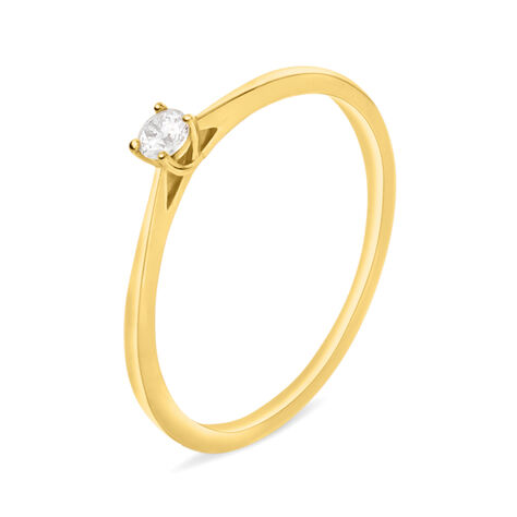 Anello Solitario Grace Oro Giallo Diamante - Anelli con Pietre Donna | Stroili