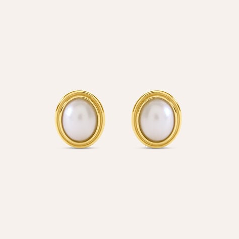 Orecchini Lobo Gabrielle Oro Giallo Perla D'Acqua Dolce - Orecchini a Lobo Donna | Stroili