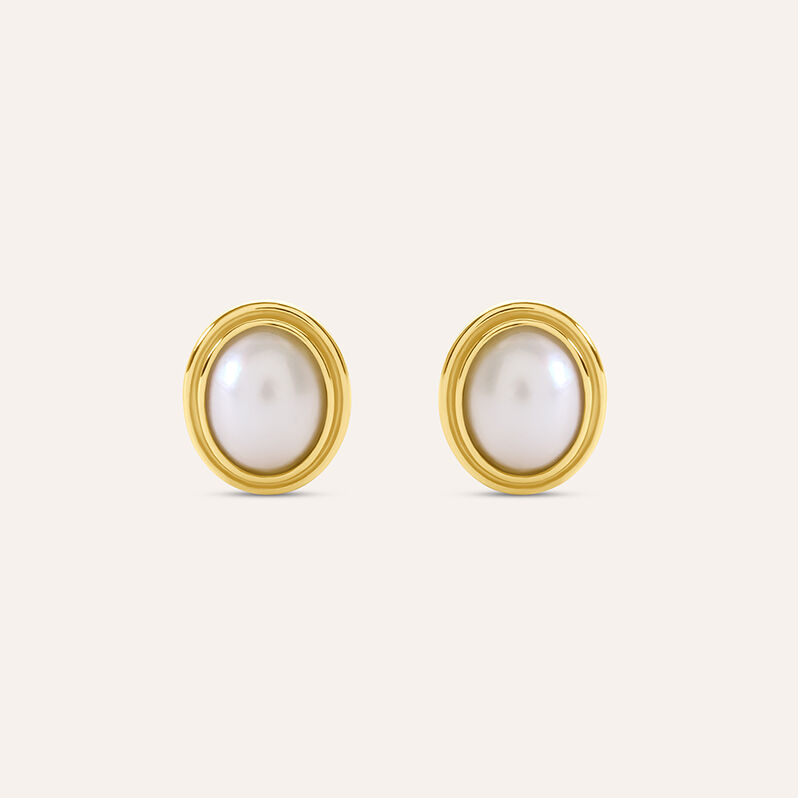 Orecchini Lobo Gabrielle Oro Giallo Perla D'Acqua Dolce - Orecchini a Lobo Donna | Stroili