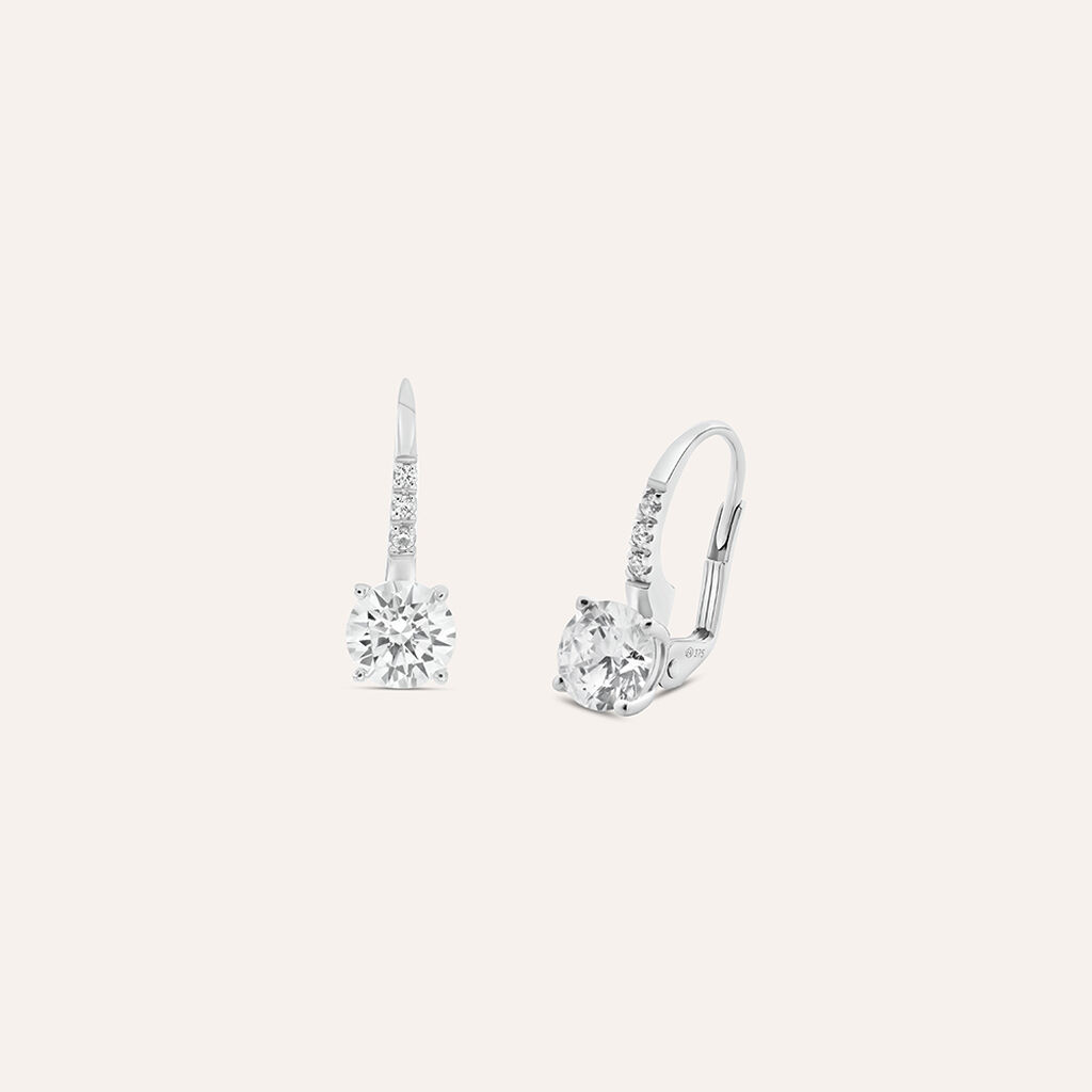 Orecchini Pendenti Punto Luce Claire Oro Bianco Cubic Zirconia - Orecchini Pendenti Donna | Stroili
