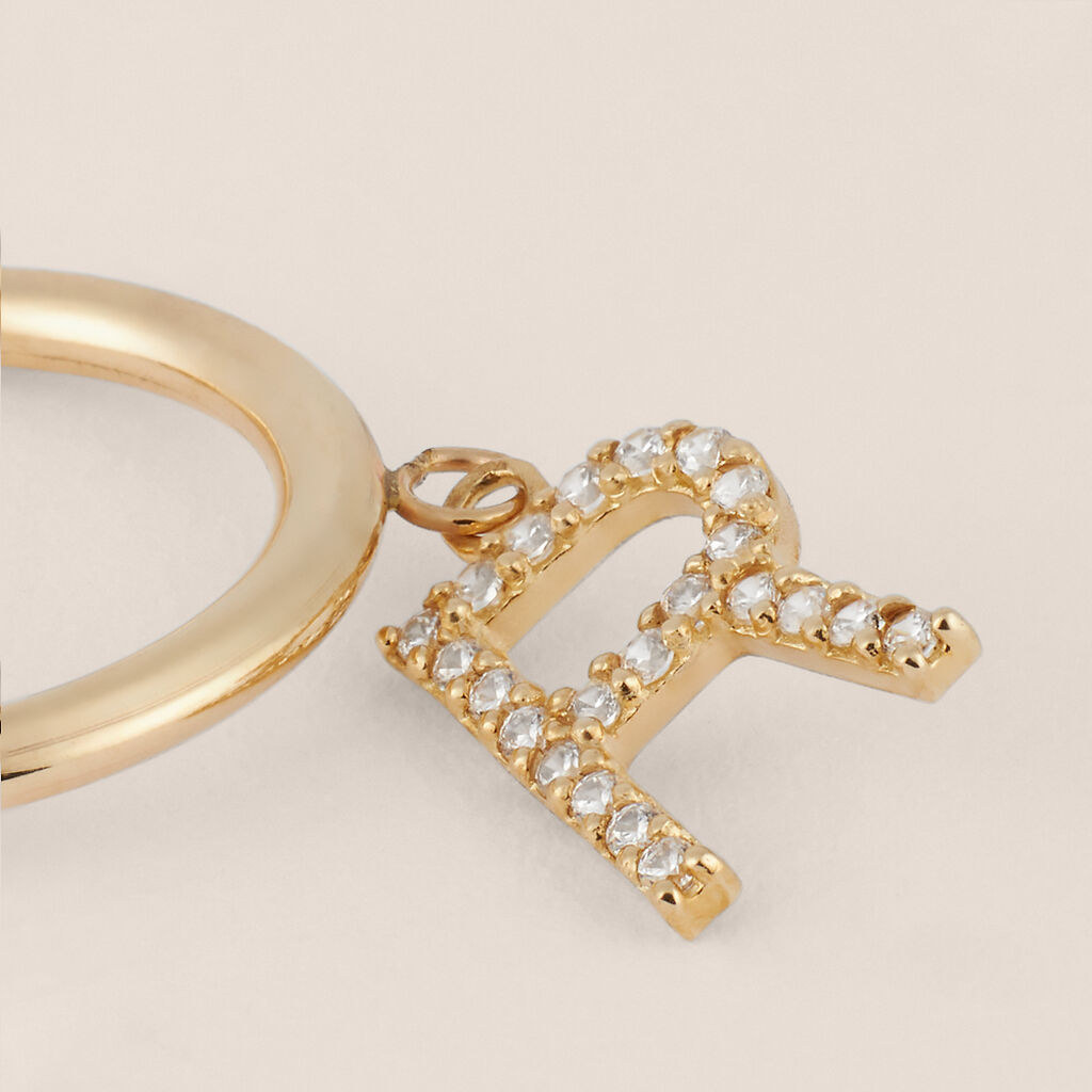 Mono Orecchino A Cerchio Toujours Oro Giallo Cubic Zirconia