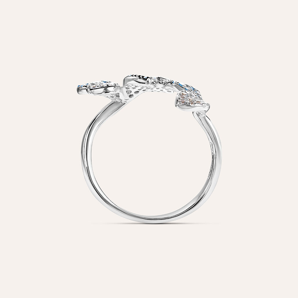 Anello Contrarie Silver Shine Argento Rodiato Cubic Zirconia - Anelli con Pietre Donna | Stroili