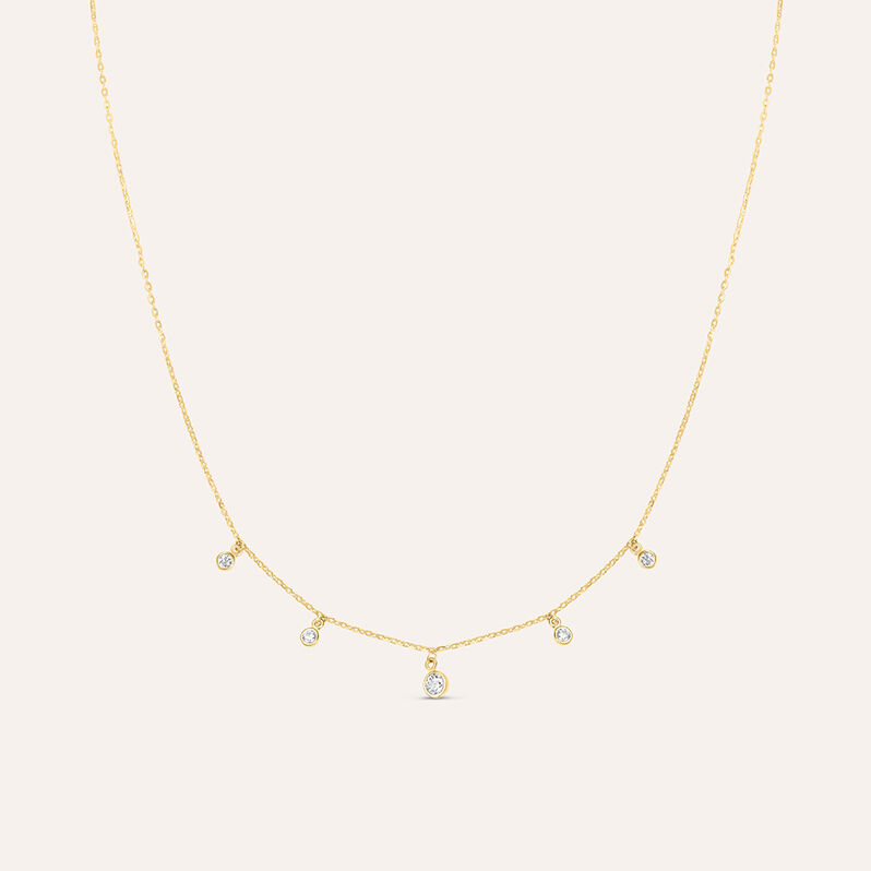 Collana Multi Punto Luce Claire Oro Giallo Cubic Zirconia - Collane Punto Luce Donna | Stroili