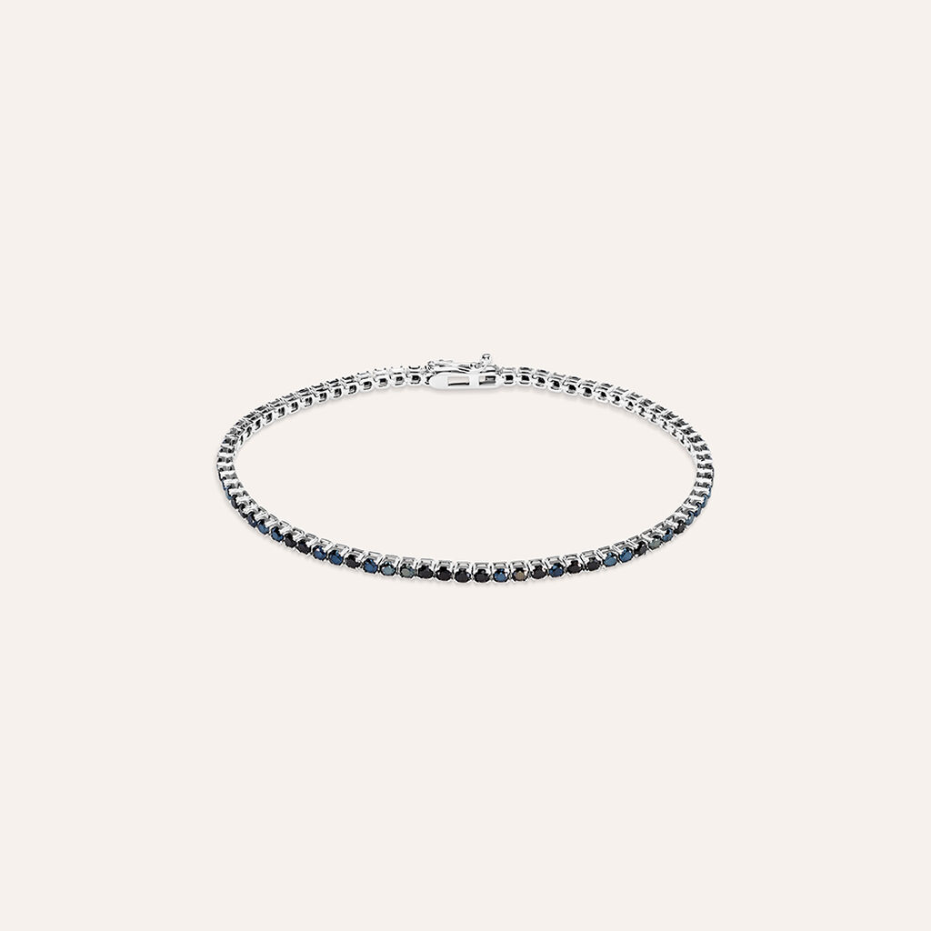 Bracciale Tennis L'homme Or Oro Bianco Spinello - Bracciali Tennis Uomo | Stroili