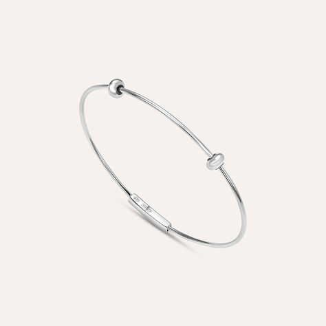 Bangle Love Beats Argento Rodiato - Bracciali Rigidi Donna | Stroili