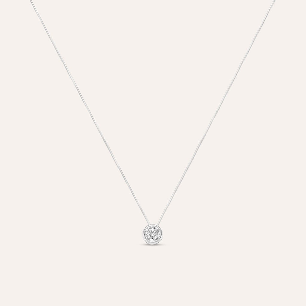 Collana Punto Luce Claire Oro Bianco Cubic Zirconia - Collane Punto Luce Donna | Stroili