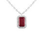 Collana Charlotte Oro Bianco Rubino Diamante