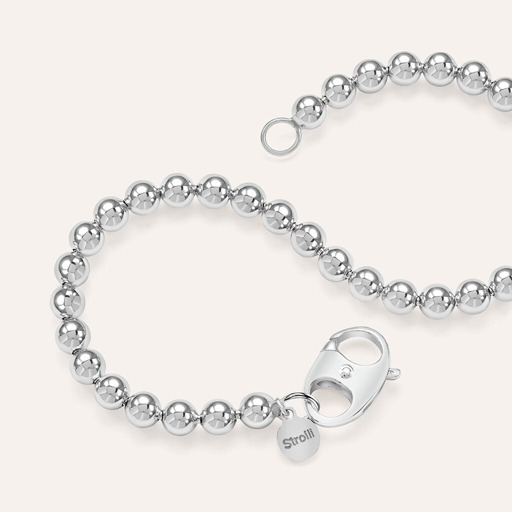 Bracciale Catena Gentleman Argento Rodiato