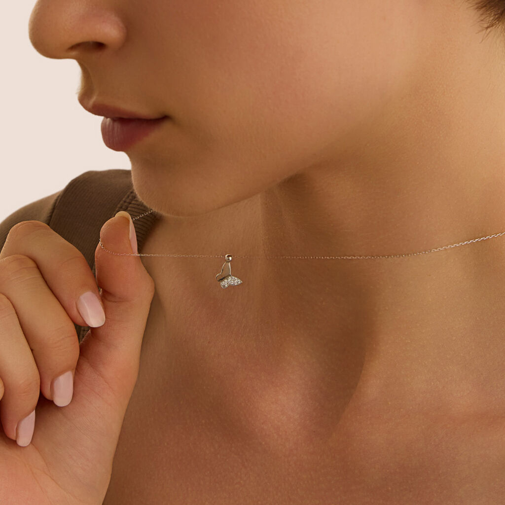 Collana Claire Oro Bianco Cubic Zirconia