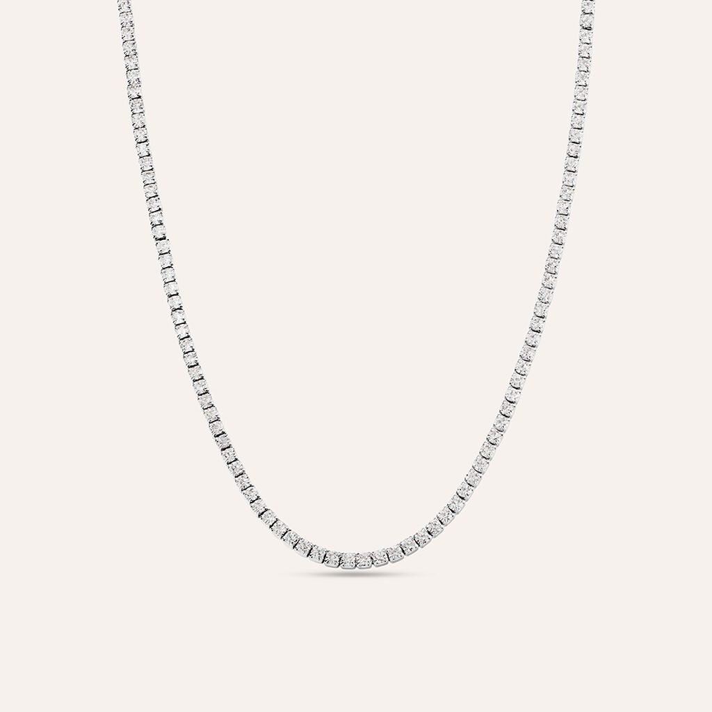 Collana Tennis Romantic Shine Metallo Cristallo