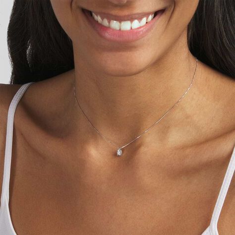 Collana Punto Luce Diamotion Oro Bianco Diamante - Collane Punto Luce Donna | Stroili