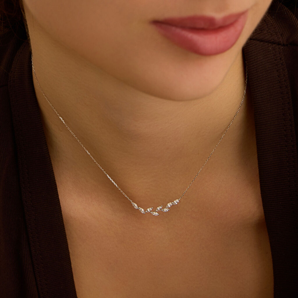 Collana Claire Oro Bianco Cubic Zirconia