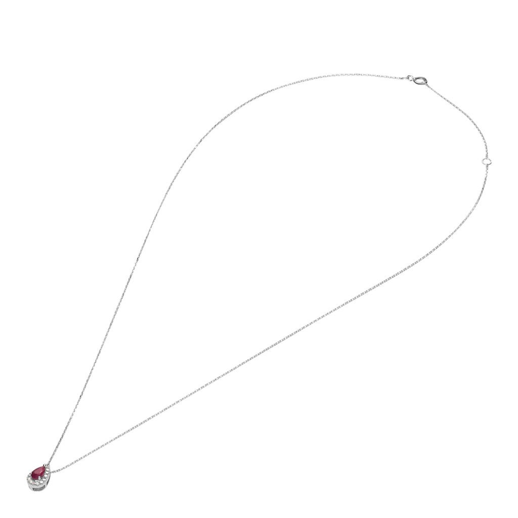 Collana Punto Luce Charlotte Oro Bianco Rubino Diamante - Collane Punto Luce Donna | Stroili