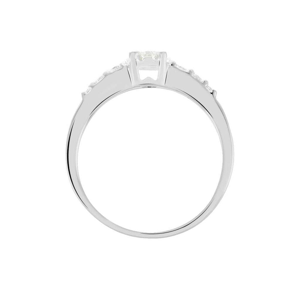 Anello solitario in oro bianco con diamante 0.31ct - Anelli 18 Carati Donna | Stroili