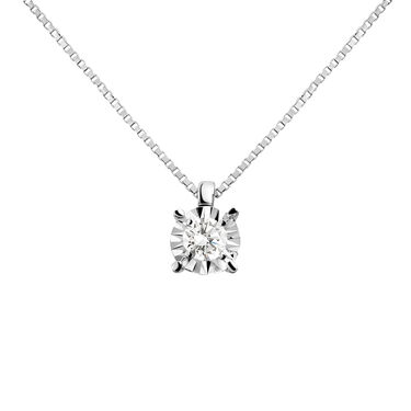 Collana Punto Luce Diamotion Oro Bianco Diamante